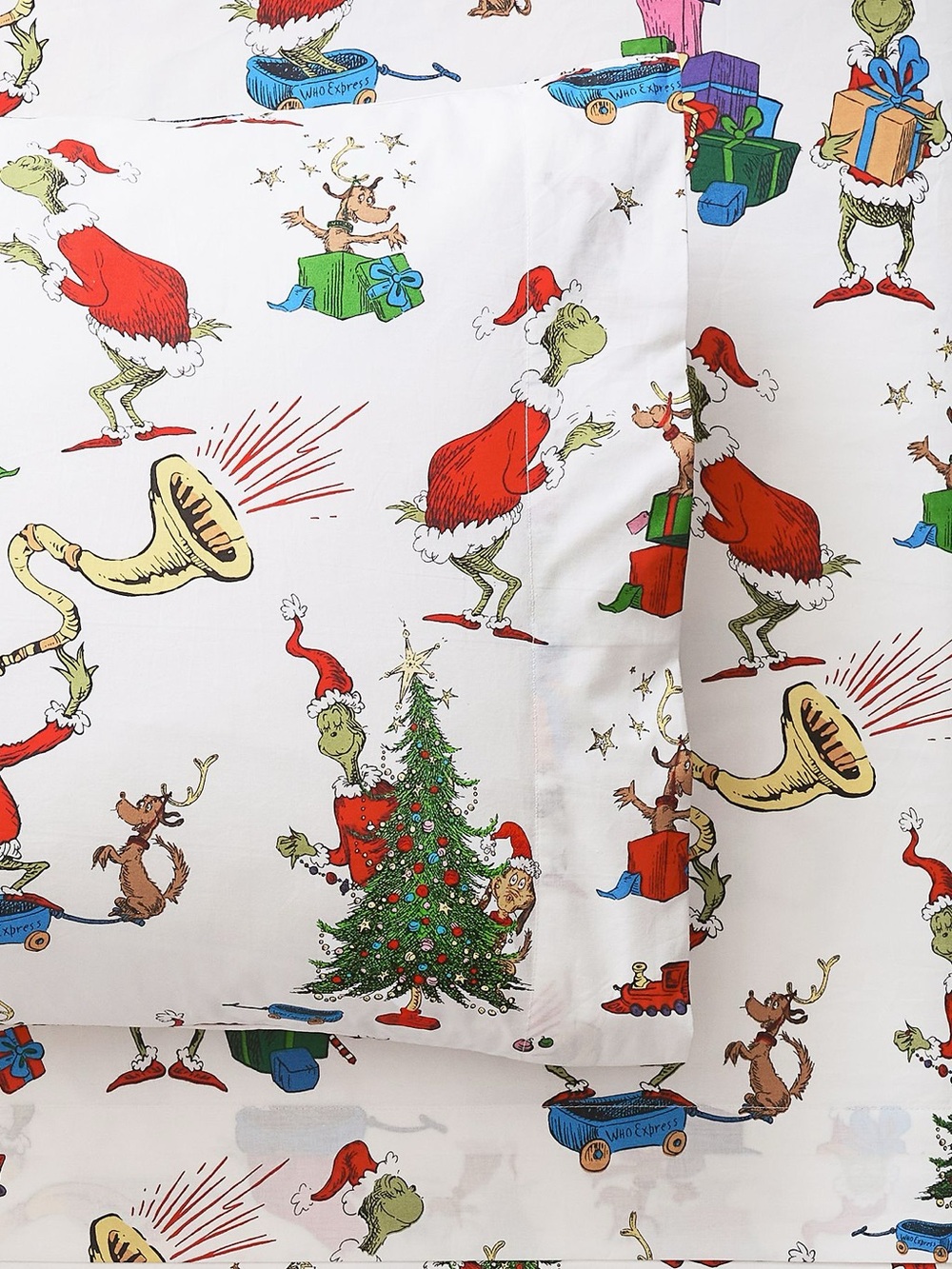 Dr. Seuss’s The Grinch™ & Max™ Sheet Set size Queen. New